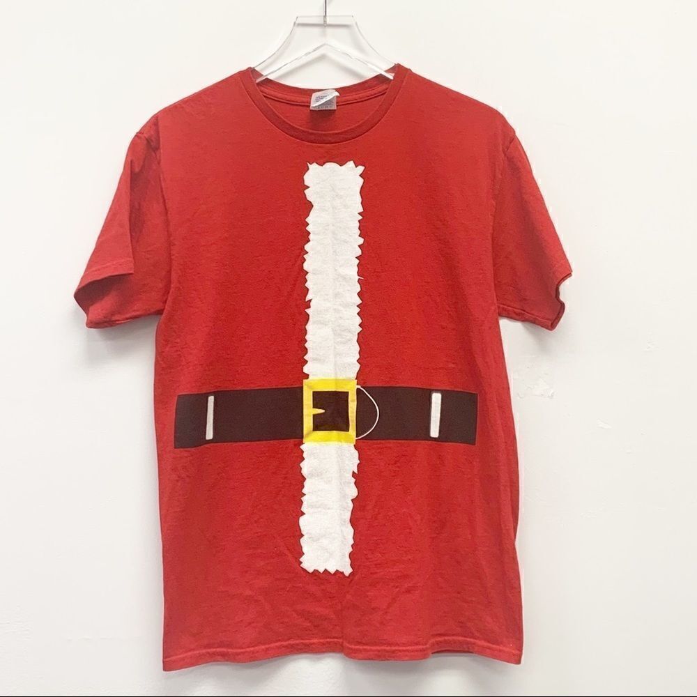 Novelty Christmas Wear Red Santa Suit Tee, Medium